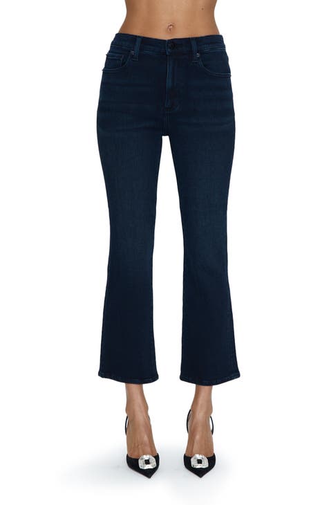 Women's Stretch Jeans, Boot Cut/Hip Brief, Blue, Ausgeblichen