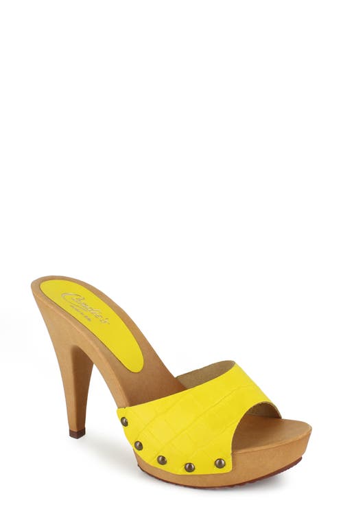 Viviana Slide Sandal in Yellow