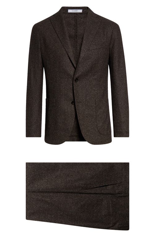 Shop Boglioli Wool Blend Tweed Suit In Brown