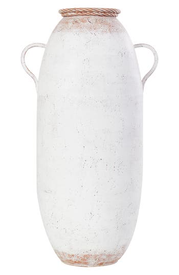 Ginger Birch Studio Metal Vase In White