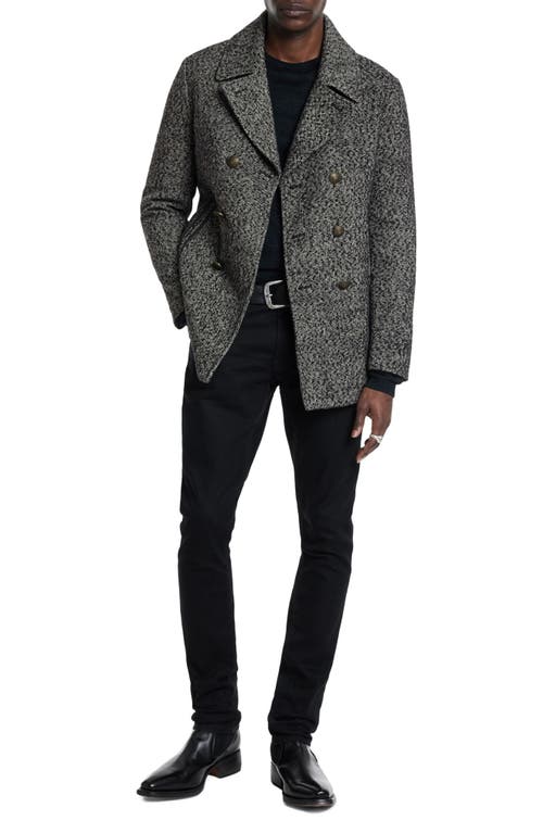 Shop John Varvatos Harden Neppy Peacoat In Black/white