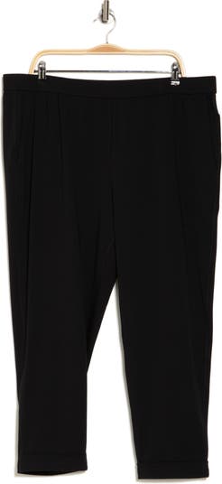 Eileen Fisher Black Pull On Coated Organic Cotton Leggings Size XL