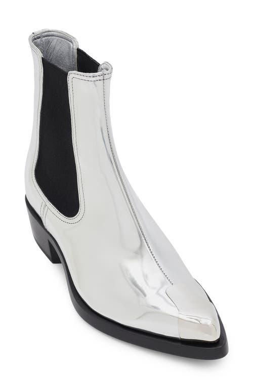Alexander McQueen Punk Chelsea Boot in Silver/Black/Silver
