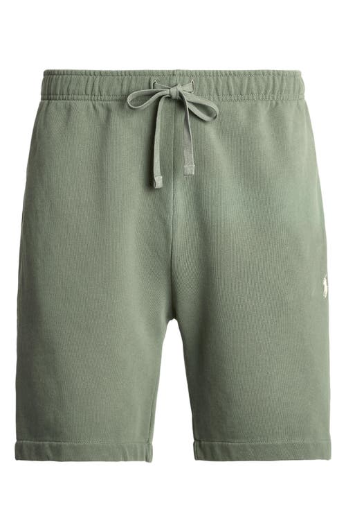 Shop Polo Ralph Lauren French Terry Drawstring Shorts In Cargo Green