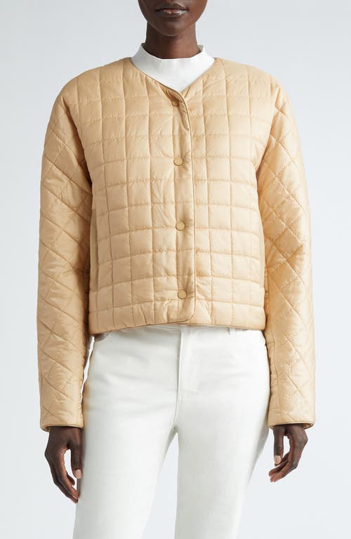 Shop Lafayette 148 New York Quilted Crop Jacket In Dune