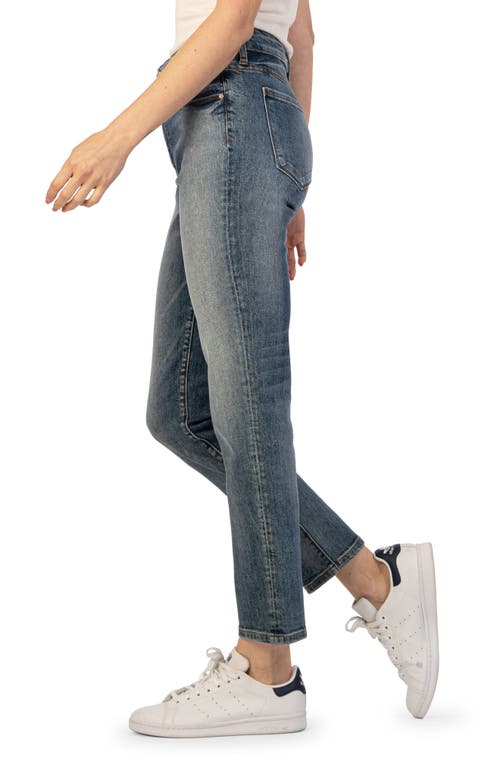 Kut From The Kloth Reese Fab Ab High Waist Ankle Slim Straight Leg Jeans In Taught W/med