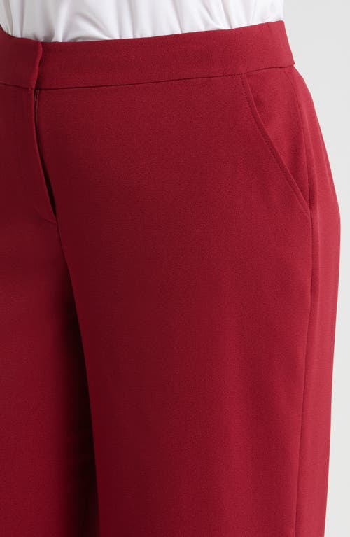 Shop Tahari Asl Wide Leg Pants In Mulberry