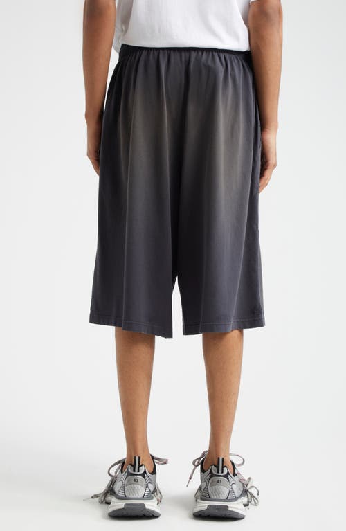 BALENCIAGA BALENCIAGA SPORTS ICON DISTRESSED COTTON SHORTS 