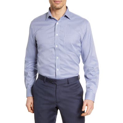Nordstrom Shop Smartcare(TM) Traditional Fit Check Dress Shirt - Blue