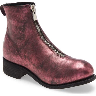 Guidi Front Zip Boot - Red