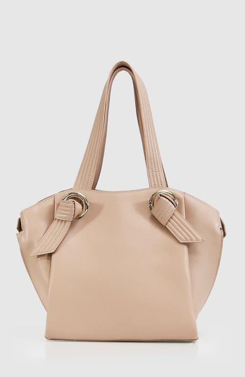 Belle & Bloom Heart Of Gold Leather Shoulder Bag - Latte