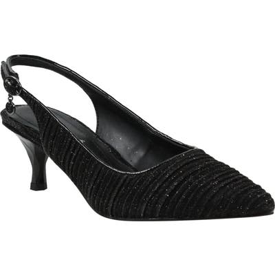 J. Renee Battista Glitter Slingback Pump B - Black
