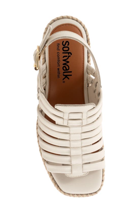 Softwalk Havana Slingback Espadrille Platform Wedge Sandal In Ivory