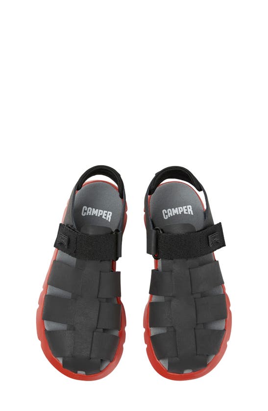 Shop Camper Oruga Slingback Fisherman Sandal In Black