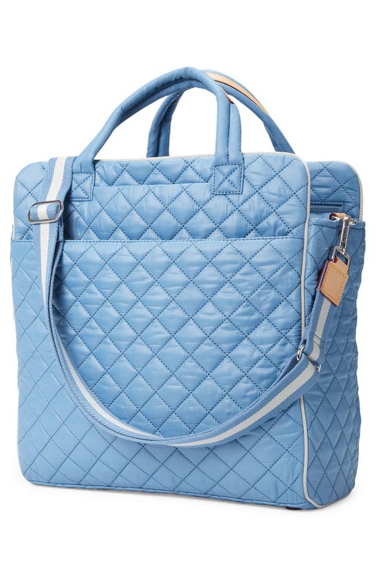 Shop Mz Wallace Pickleball Quilted Nylon Tote In Blue Multi