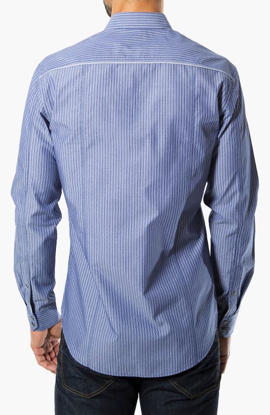 Shop 7 Diamonds 'look Into My Eyes' Woven Sport Shirt In Blue