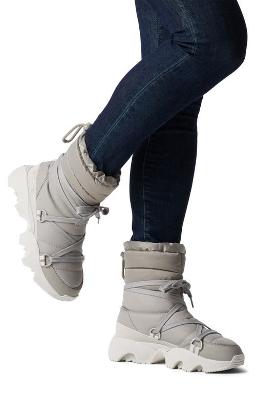 Sorel Kinetic Impact Nxt Mid Waterproof Boot In Chrome Grey/moonstone