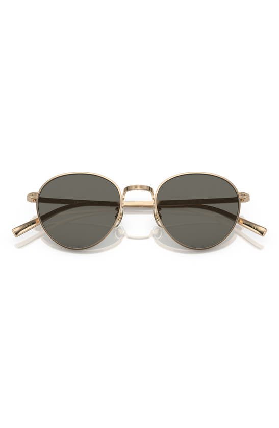 Shop Oliver Peoples Rhydian 49mm Round Sunglasses In Gold