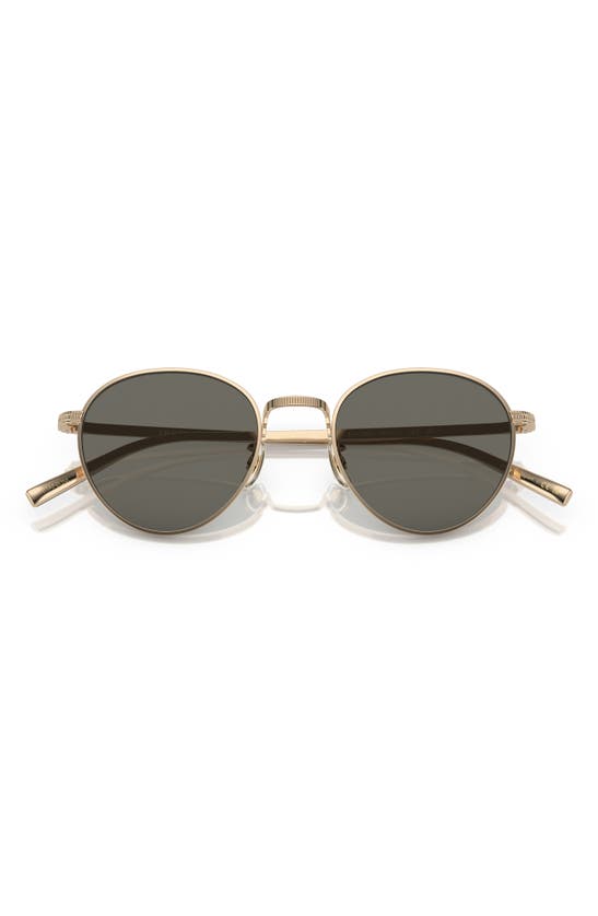 Oliver Peoples Rhydian 49mm Round Sunglasses In Gold