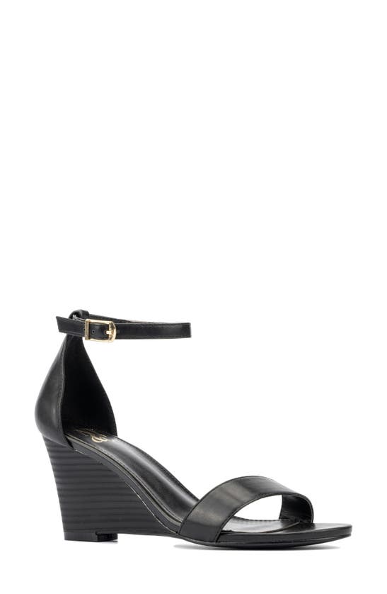 New York And Company Sharona Wedge Sandal In Black