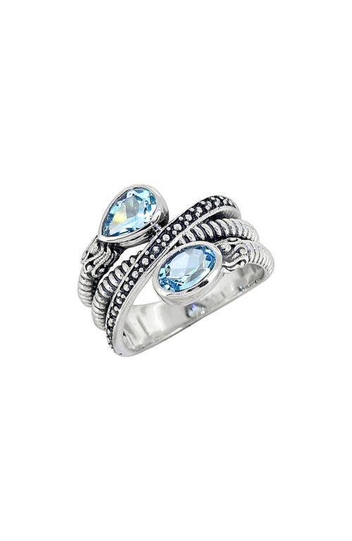 Ys Gems Highway Blue Topaz Ring In Blue