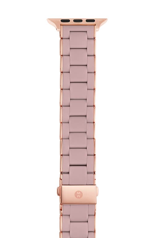 MICHELE Silicone 20mm Apple Watch® Watchband in Pink Gold