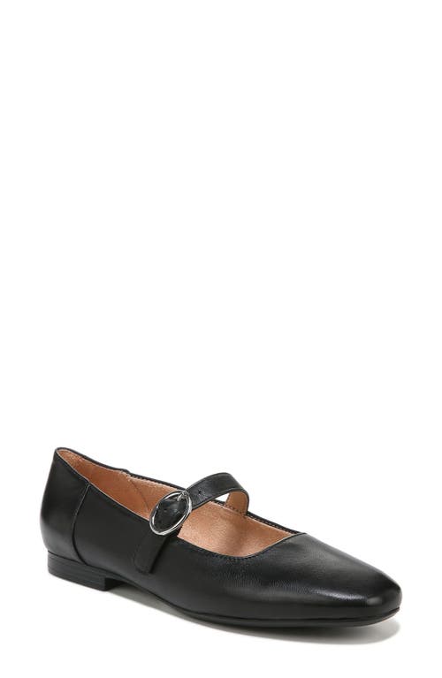 Naturalizer Kelly Mary Jane Flat Black Leather at Nordstrom,