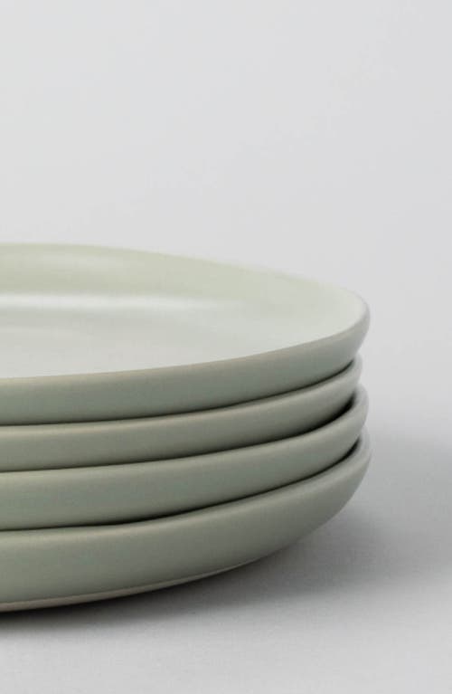 Shop Fable The Dinner Set Of 4 Plates In Beachgrass Green