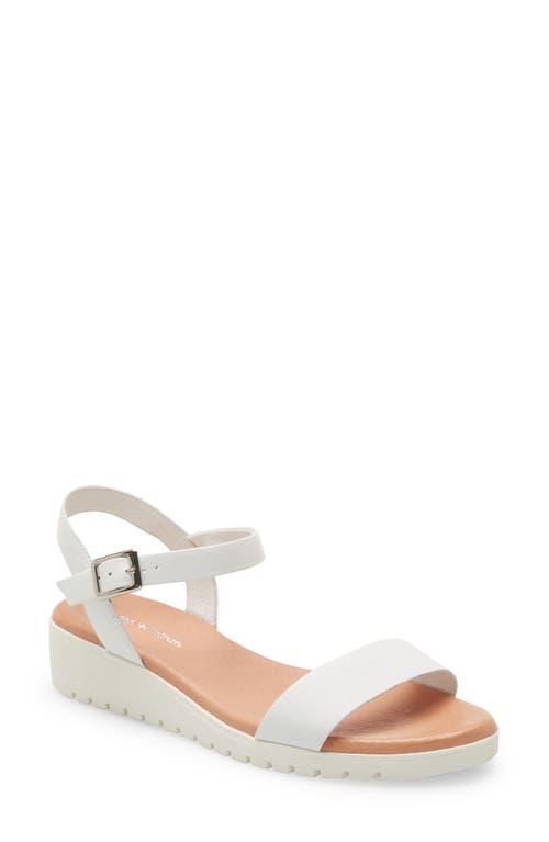 DJANGO AND JULIETTE Marylee Wedge Sandal in White/White Sole
