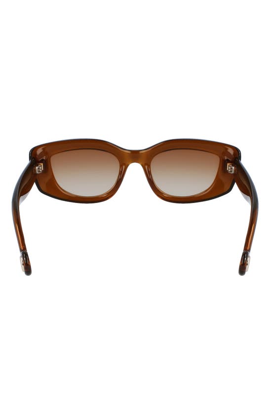 Shop Lanvin Daisy 50mm Rectangle Sunglasses In Caramel