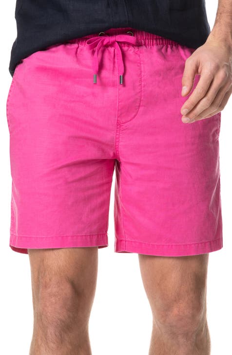 Cream And Pink Polka Dot Men's Shorts