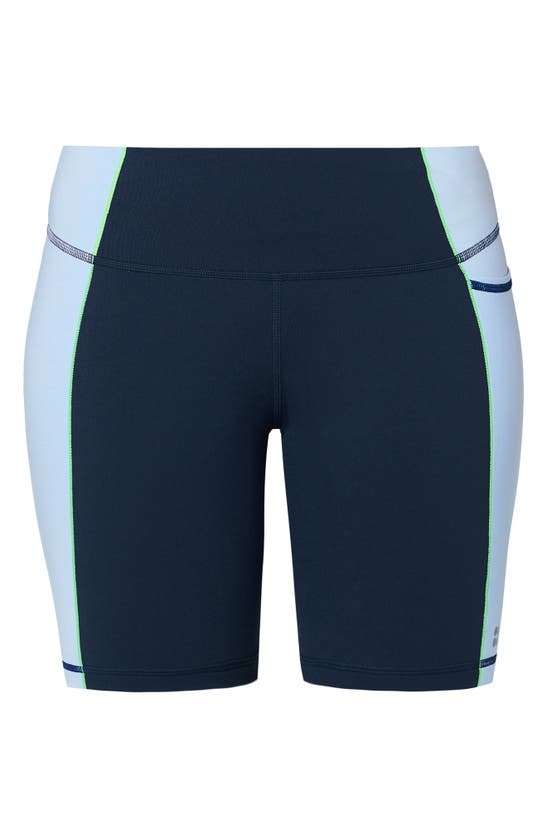 Shop Sweaty Betty Power 6-inch Bike Shorts In Navy Blue
