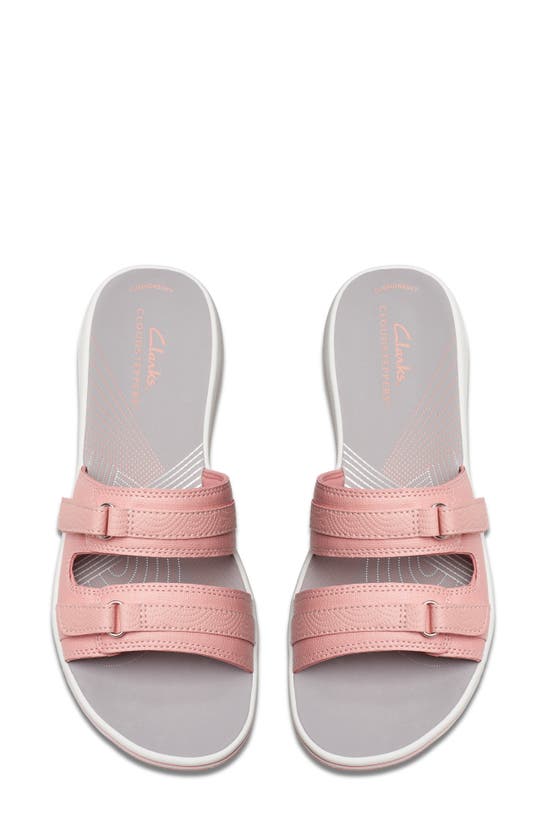 Shop Clarks ® Breeze Piper Slide Sandal In Peach