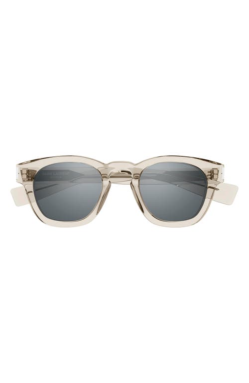 Shop Saint Laurent 48mm Phantos Sunglasses In Beige