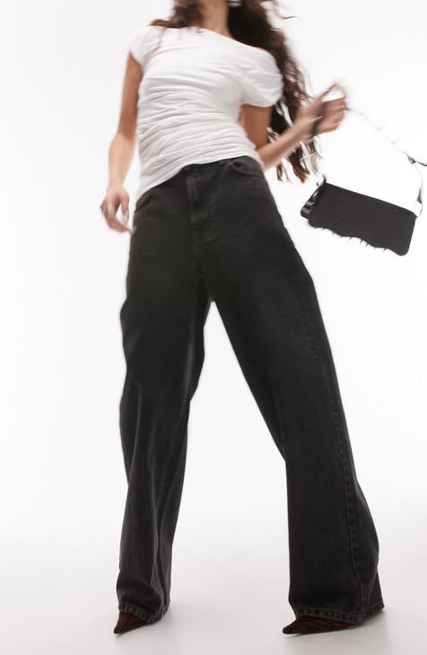 Buy Topshop women petite elastic waistband leggings black Online