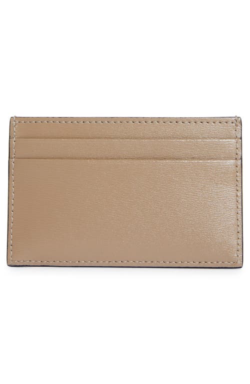 Shop Alexander Mcqueen Graffiti Logo Leather Card Holder In Beige