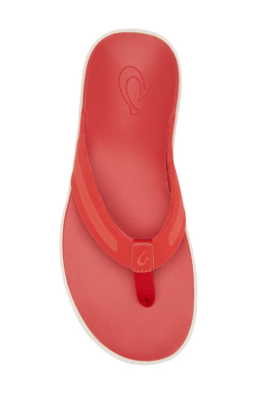 Shop Olukai Leeward Flip Flop In Red Lava/red Lava