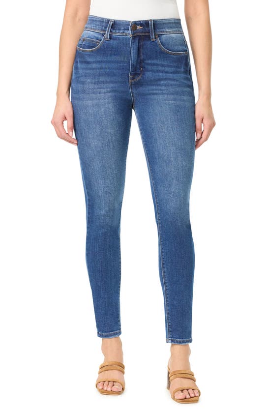 Curve Appeal Nicki High Waist Ankle Skinny Jeans In Blue