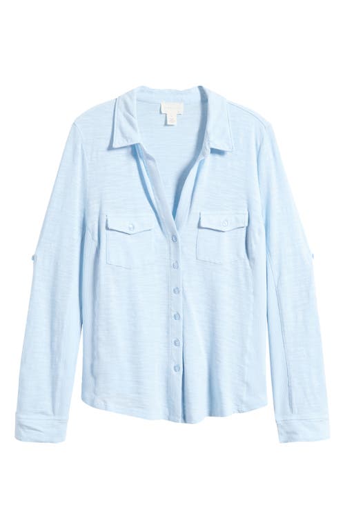 Caslonr Caslon(r) Roll Tab Knit Shirt In Blue Falls