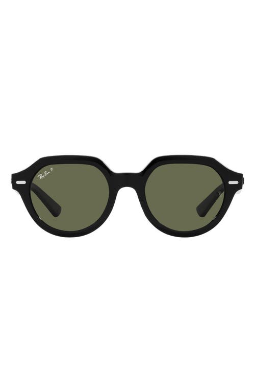 Ray-Ban Gina 51mm Polarized Square Sunglasses in Black at Nordstrom