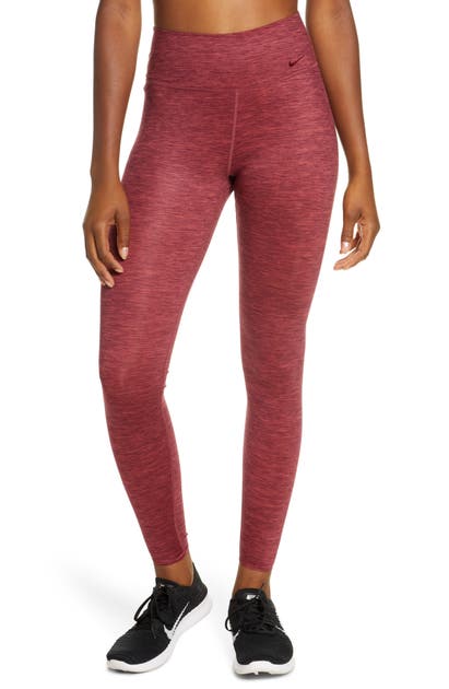 Nike One Luxe Dri-fit Training Tights In Cedar/ Clear