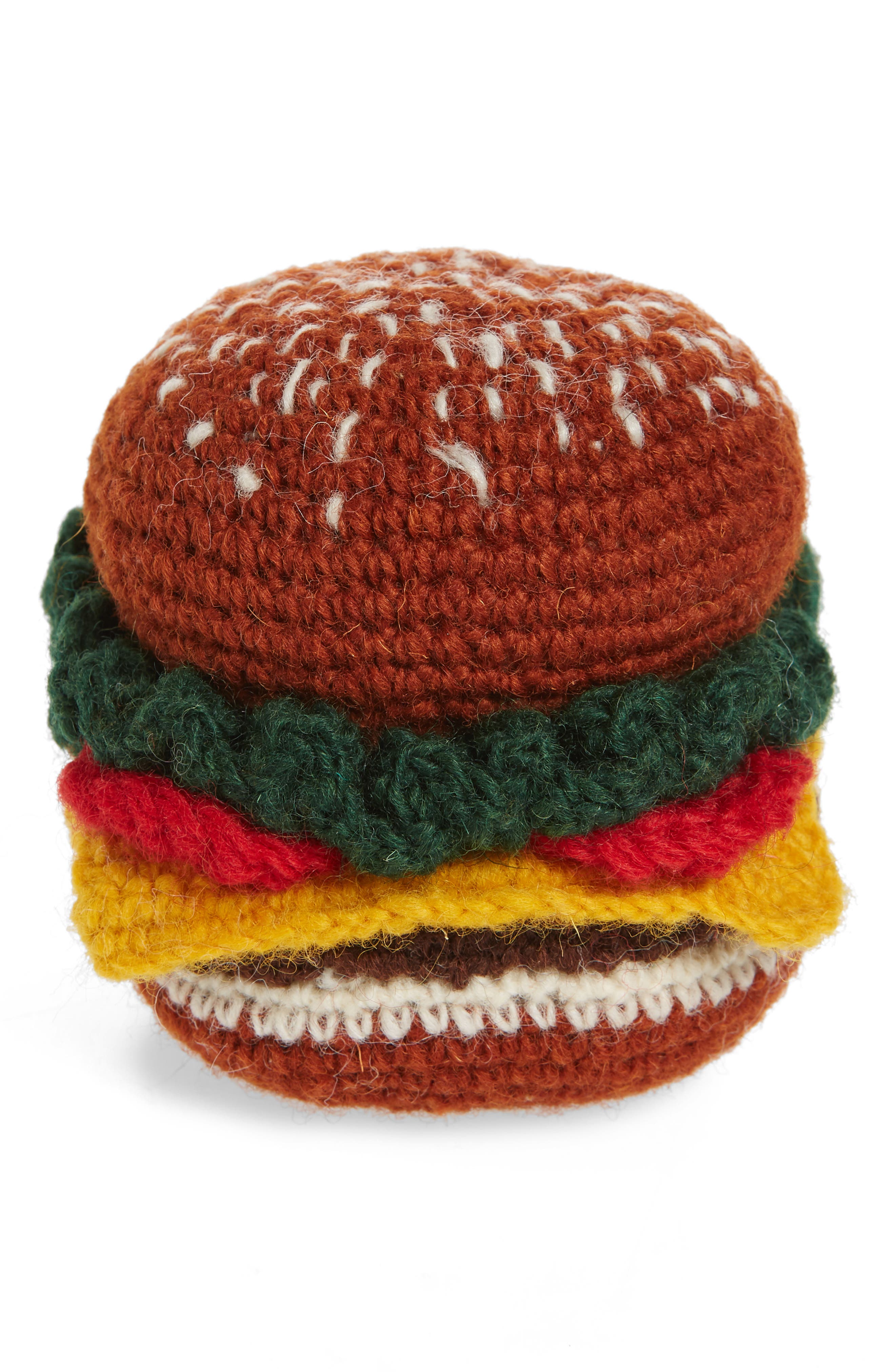 hamburger dog toy