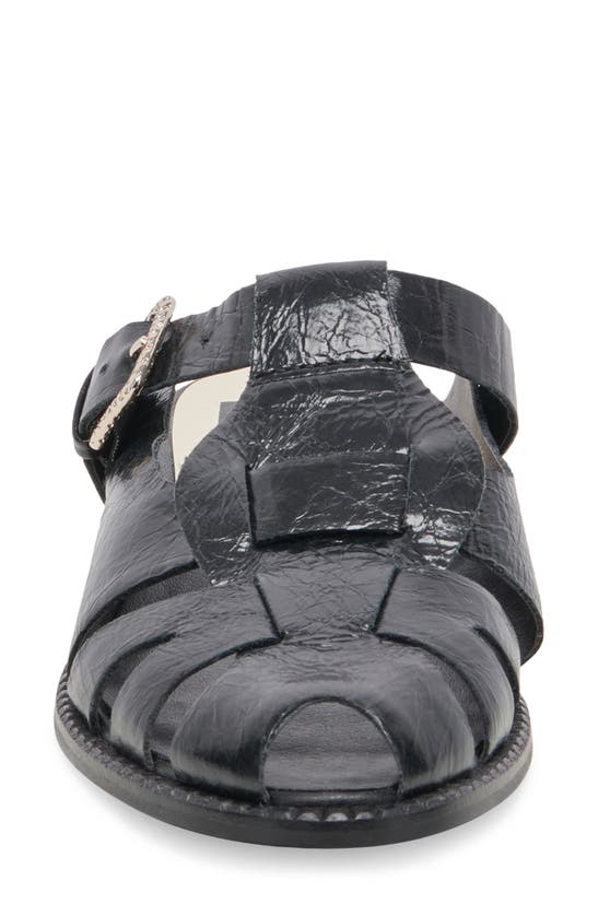 Shop Dolce Vita Hippie Fisherman Sandal In Midnight Crinkle Patent