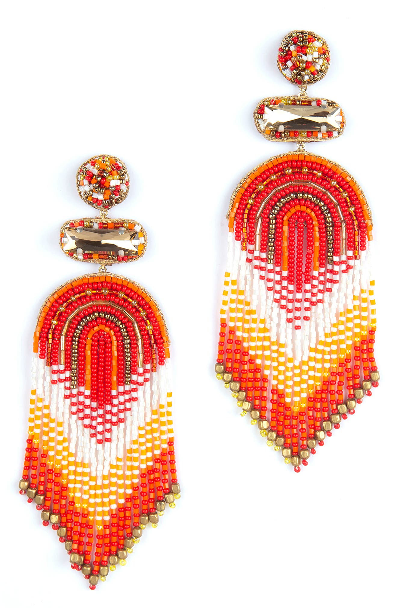 womens orange earrings