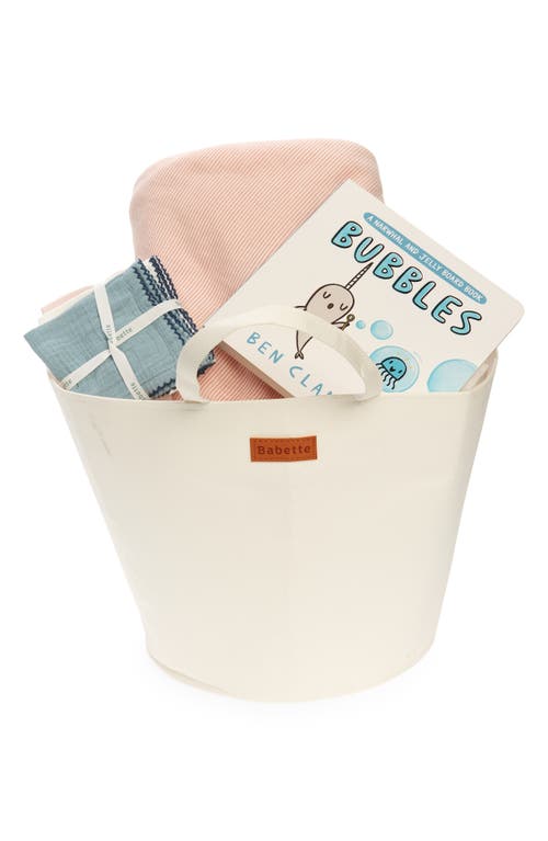 Babette Hooded Towel Gift Set in Apricot Stripe at Nordstrom