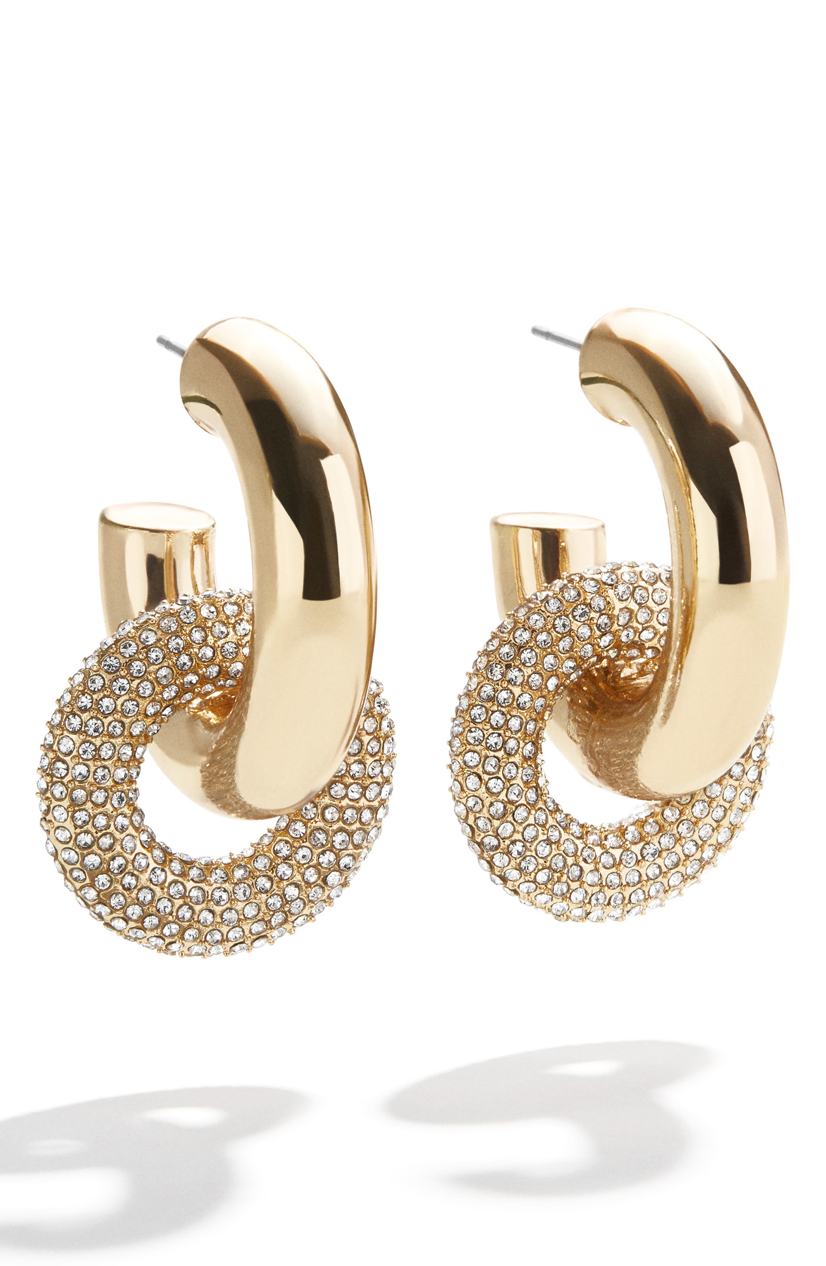 baublebar heart hoop earrings