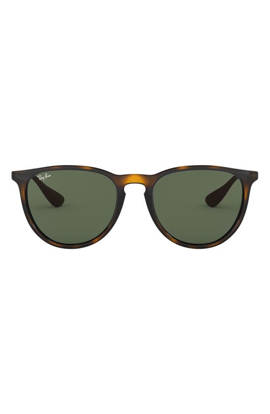 Ray Ban Erika 54mm Sunglasses In Lite Havana/ Green Solid