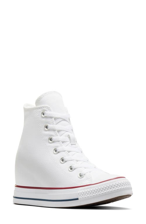 Shop Converse Chuck Taylor® All Star® Wedge Platform High Top Sneaker In White/red/navy