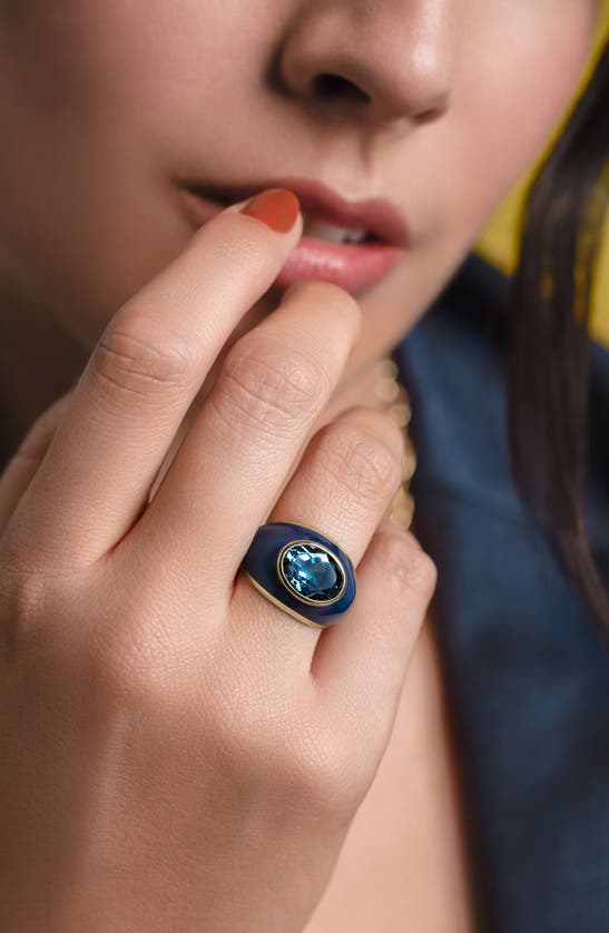 Shop Cast The Highlight Dome Ring In Navy