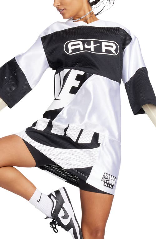 Sportswear Air Jersey Dress in White/Black/White